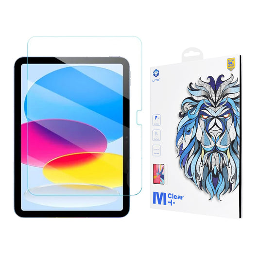 Ochranná fólie Clear Lito Classic pro Apple iPad (2025) / (2022), tvrzené sklo, plné lepidlo, 2.5D