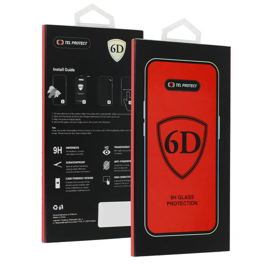 OEM ochranná fólie na displej pro Samsung Galaxy A07 4G A075 / A06 A065 / A05 A055, tvrzené sklo, plné lepidlo, 6D, černá