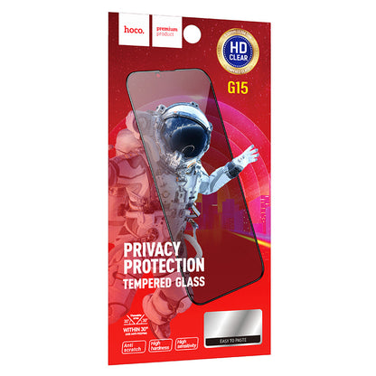 Ochranná fólie na displej Privacy HOCO G15 pro Apple iPhone 12 Pro Max, Tvrzené sklo, Full Glue, 5D