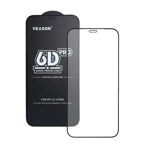 Ochranná fólie na displej Veason PRO pro Apple iPhone 17 Air, tvrzené sklo, plné lepidlo, 6D, černá