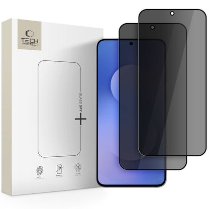 Ochranná fólie na displej Privacy Tech-Protect Spy+ pro Samsung Galaxy A57 5G / A37 5G / S25 FE, tvrzené sklo, plné lepidlo, sada 2 kusů