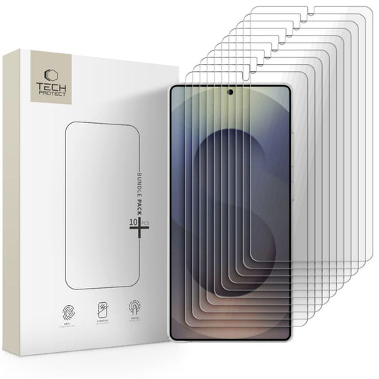 Ochranná fólie na displej Tech-Protect pro Samsung Galaxy S26 Ultra S948, Tvrzené sklo, Full Glue, Sada 10 kusů