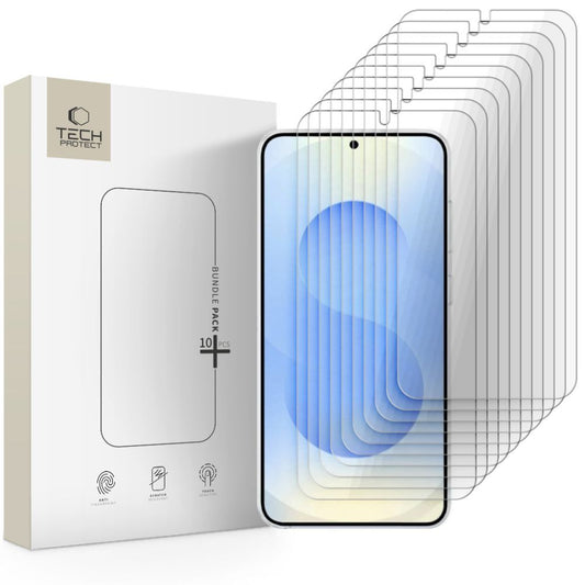 Ochranná fólie na displej Tech-Protect pro Samsung Galaxy S26 S942, Tvrzené sklo, Full Glue, Sada 10 kusů