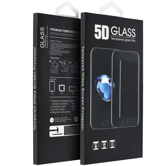OEM ochranná fólie na displej pro Samsung Galaxy A37 5G, tvrzené sklo, plné lepidlo, 5D, černá