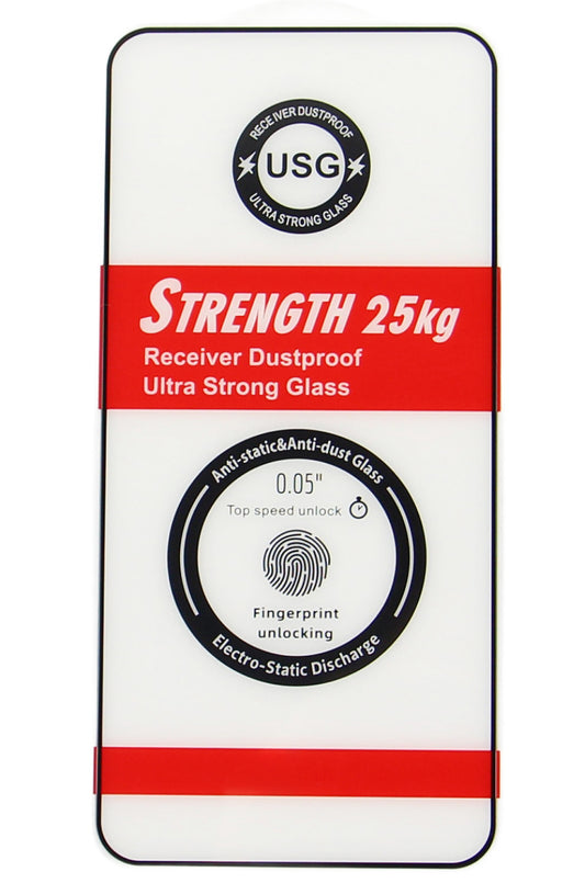 Ochranná fólie na displej OEM Ultra Strong 25KG pro Samsung Galaxy S24 S921, tvrzené sklo, plné lepidlo, 2.5D, černá