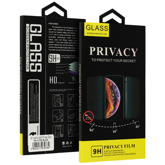 Ochranná fólie na displej Privacy OEM pro Apple iPhone 18 Pro, tvrzené sklo, plné lepidlo