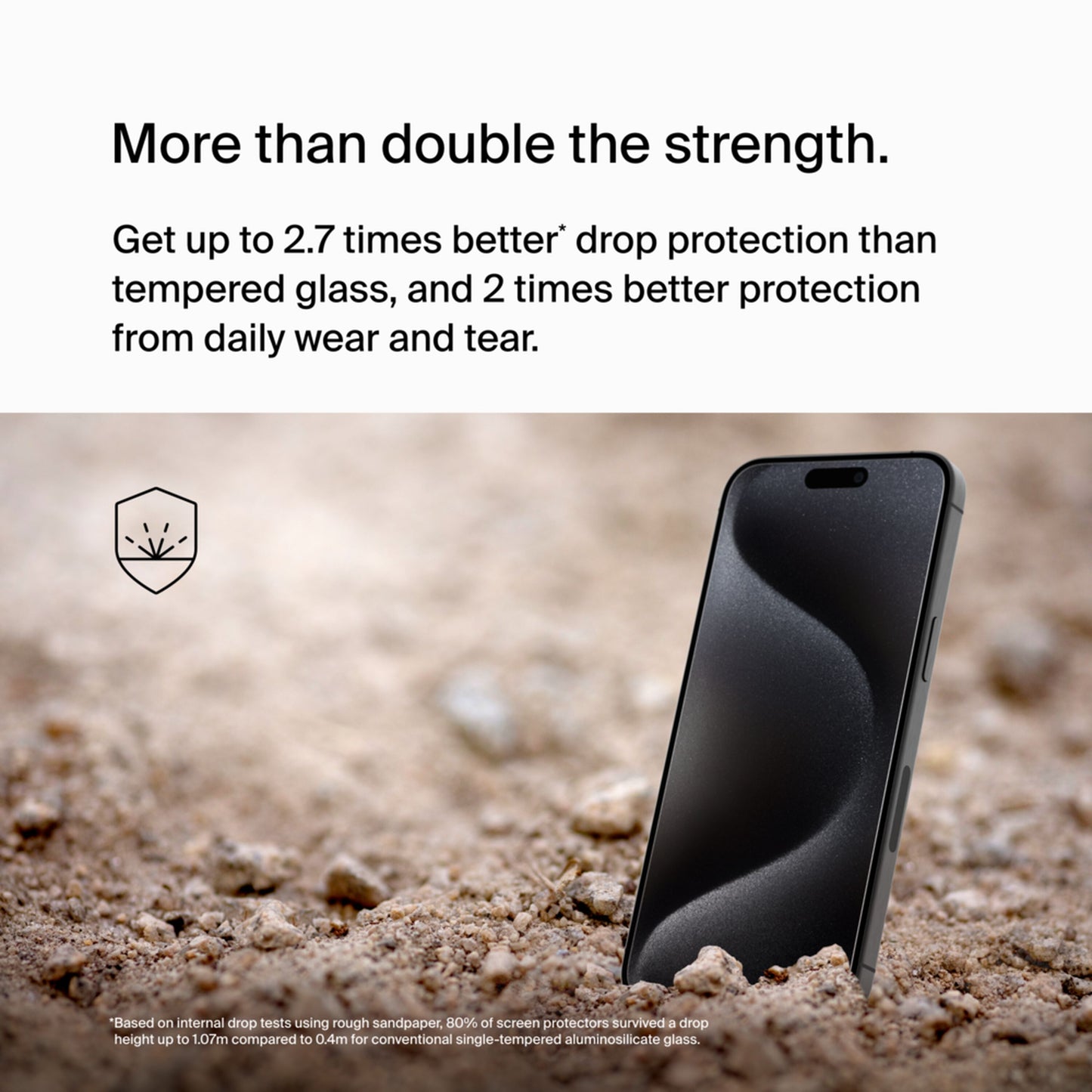 Ochranná fólie na displej Belkin ScreenForce UltraGlass 2 pro Apple iPhone 15 Pro Max, tvrzené sklo, Full Glue OVA134zz