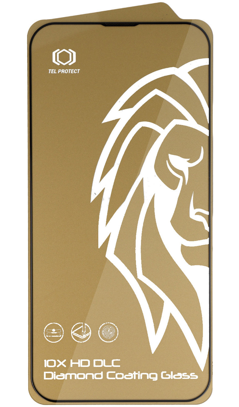 Ochranná fólie na displej Tel Protect 10X HD DLC Diamond Coating pro Apple iPhone 18 Pro Max / 17 Pro Max, tvrzené sklo, celoplošné lepení, černá