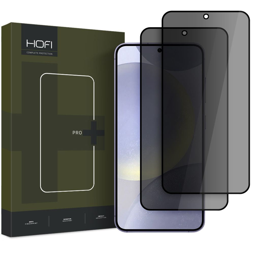 Ochranná fólie na displej Privacy HOFI Glass PRO+ pro Samsung Galaxy S25 S931, tvrzené sklo, plné lepidlo, sada 2 kusů