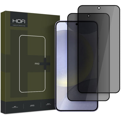 Ochranná fólie na displej Privacy HOFI Glass PRO+ pro Samsung Galaxy S25 S931, tvrzené sklo, plné lepidlo, sada 2 kusů