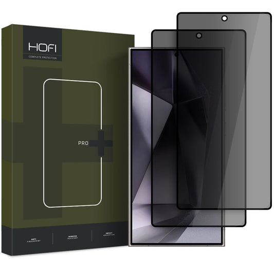 Ochranná fólie na displej Privacy HOFI Glass PRO+ pro Samsung Galaxy S25 Ultra S938, tvrzené sklo, plné lepidlo, sada 2 kusů