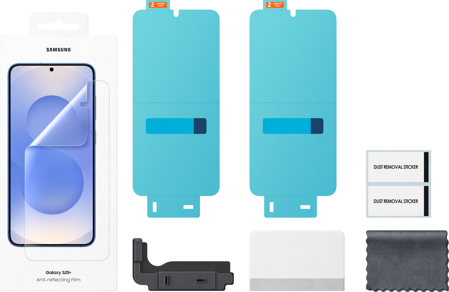 Ochranná fólie proti odleskům na displej pro Samsung Galaxy S25+ S936, Plast, Sada 2 kusy EF-US936CTEGWW