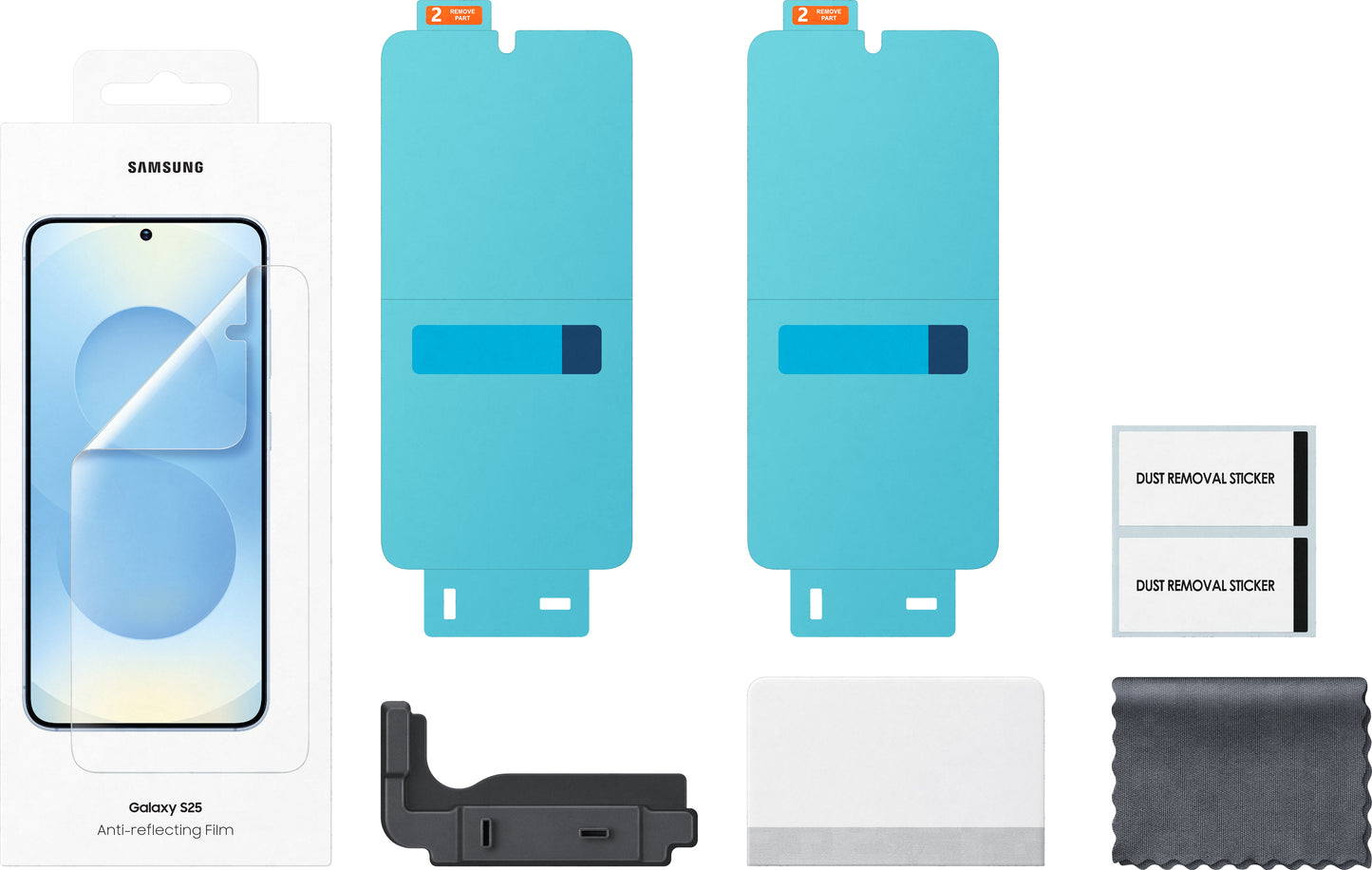 Ochranná fólie proti odleskům pro Samsung Galaxy S25 S931, Plast, Sada 2 kusy EF-US931CTEGWW