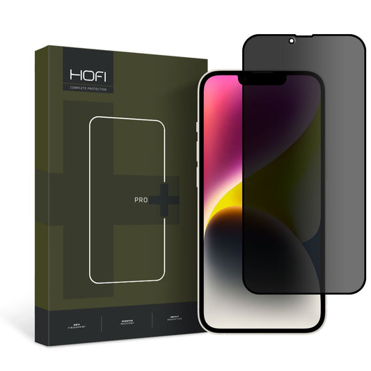 Ochranná fólie na displej Privacy HOFI PRO+ pro Apple iPhone 14 Plus / 13 Pro Max, tvrzené sklo, plné lepidlo