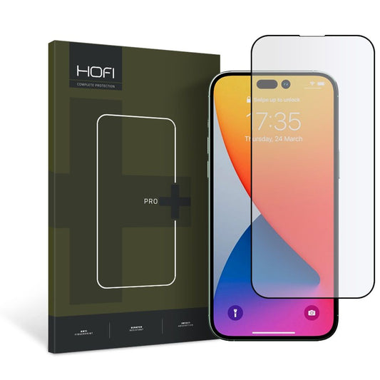 Ochranná fólie na displej HOFI PRO+ pro Apple iPhone 14 Pro, tvrzené sklo, plné lepidlo, černá