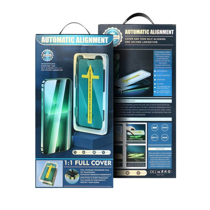 Ochranná fólie na displej OEM s automatickým zarovnáním pro Apple iPhone 12 Pro, tvrzené sklo, plné lepidlo, 5D, černá