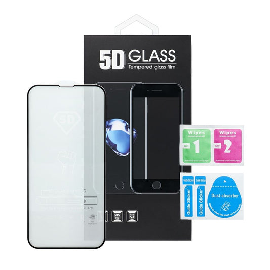 Ochranná fólie OEM na displej pro Apple iPhone 17 Pro, Tvrzené sklo, Full Glue, 5D, Černá
