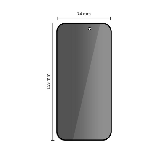Ochranná fólie na displej Privacy Tech-Protect Spy+ pro Apple iPhone 17 Pro Max / 16 Pro Max, tvrzené sklo, plné lepidlo, sada 2 kusů