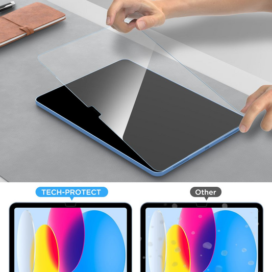 Ochranná fólie na displej Tech-Protect FIT+ pro Samsung Galaxy Tab S10 FE+, Tvrzené sklo, Full Glue, Sada 2 kusy, 2.5D