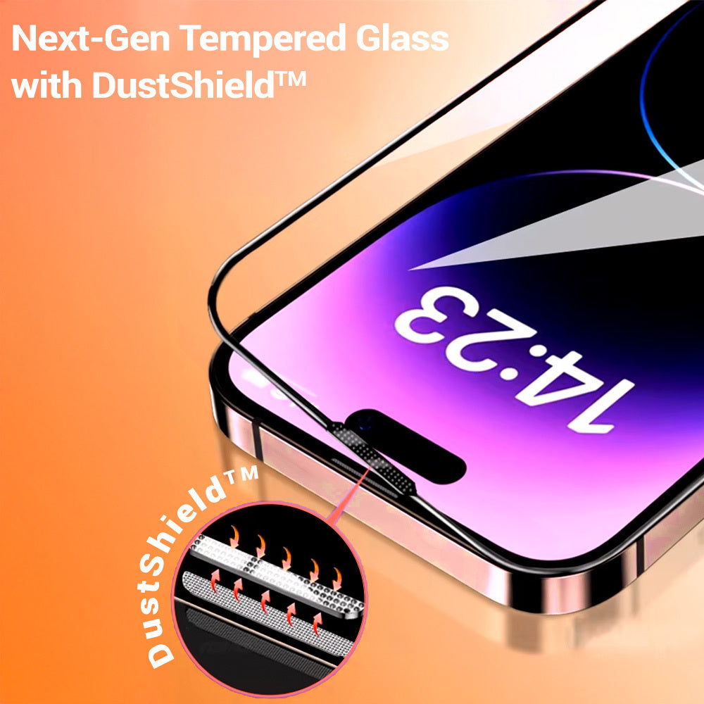 Ochranné sklo na displej Tel Protect 10X HD Plus Titanium pro Apple iPhone 17 / 16 Pro, tvrzené sklo, celoplošné lepení, černé