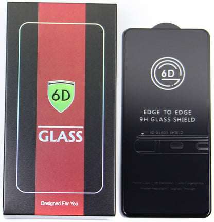 OEM ochranná fólie na displej pro Apple iPhone 17e / 16e / 14 / 13 Pro, tvrzené sklo, plné lepidlo, sada 10 kusů, 6D, černá