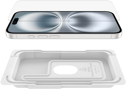 Ochranná fólie na displej Belkin ScreenForce TemperedGlass pro Apple iPhone 16 / 15 / 14 Pro, tvrzené sklo, plné lepidlo OVA135zz