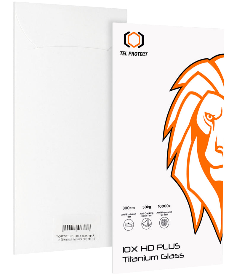 Ochranné sklo na displej Tel Protect 10X HD Plus Titanium pro Apple iPhone 18 Pro / 17 Pro, tvrzené sklo, celoplošné lepení, černé