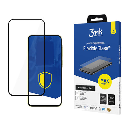 Ochranná fólie na displej 3MK FlexibleGlass Max pro Samsung Galaxy A35 5G A356, flexibilní sklo, plné lepidlo, černá