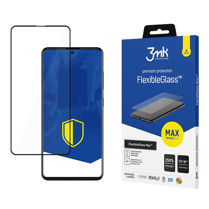 Ochranná fólie na displej 3MK FlexibleGlass Max pro Samsung Galaxy A52s 5G A528 / A52 5G A526 / A52 A525, flexibilní sklo, plné lepidlo, černá