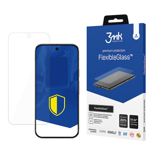 Ochranná fólie na displej 3MK FlexibleGlass pro Google Pixel 9 Pro XL, flexibilní sklo, plné lepidlo