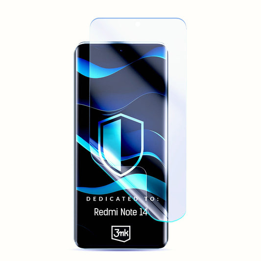 Ochranná fólie na displej 3MK FlexibleGlass pro Xiaomi Redmi Note 14 4G (Standard), flexibilní sklo, plné lepidlo