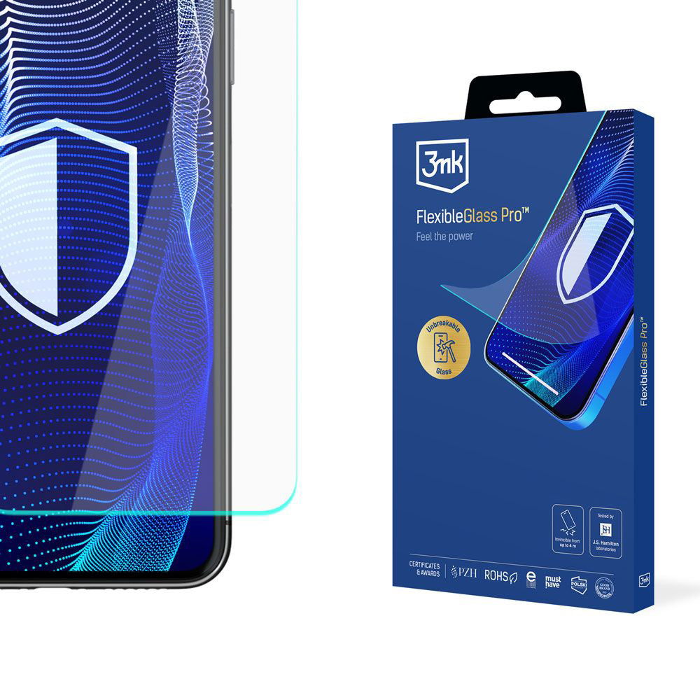 Ochranná fólie na displej 3MK FlexibleGlass Pro pro Samsung Galaxy S24 S921, flexibilní sklo, plné lepidlo, černá