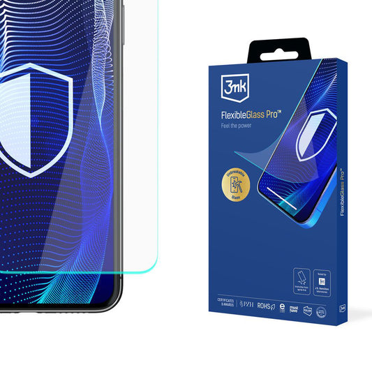 Ochranná fólie na displej 3MK FlexibleGlass Pro pro Samsung Galaxy S24 S921, flexibilní sklo, plné lepidlo, černá