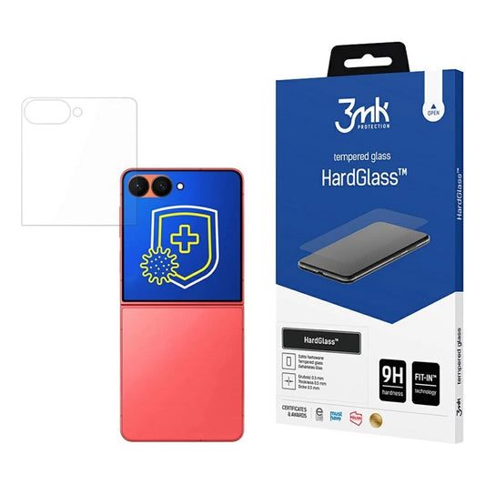 Ochranná fólie na displej 3MK HardGlass pro Samsung Galaxy Z Flip7 F766, tvrzené sklo, plné lepidlo