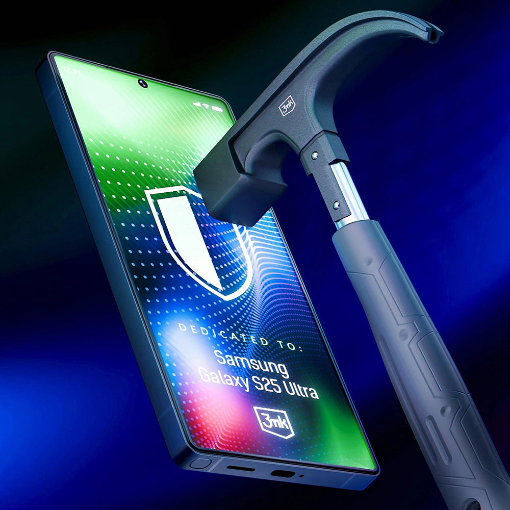 Ochranná fólie na displej 3MK Hardy Ultra pro Samsung Galaxy S25 Ultra S938, tvrzené sklo, plné lepidlo, černá