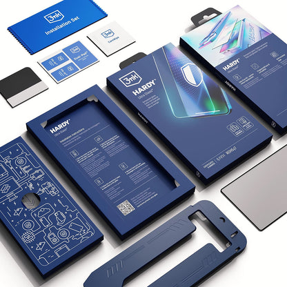 Ochranná fólie na displej 3MK Hardy Ultra pro Samsung Galaxy S25 Ultra S938, tvrzené sklo, plné lepidlo, černá