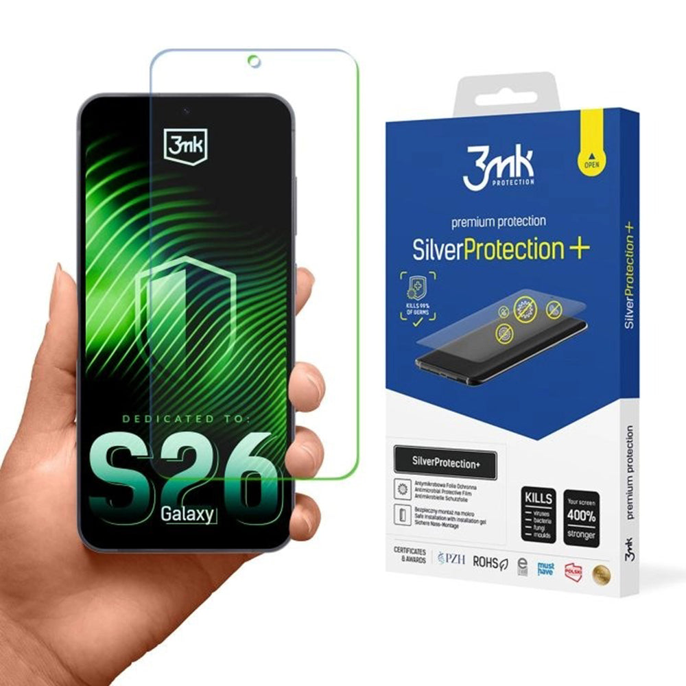 Ochranná fólie na displej 3MK Silver Protect+ pro Samsung Galaxy S26, Plast