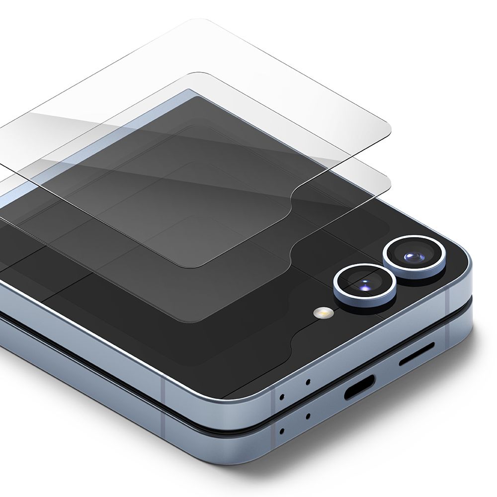 Ochranná fólie Ringke Cover Display pro vnější displej Samsung Galaxy Z Flip6 F741, Tvrzené sklo, AB Ultra Glue, Sada 2 kusy