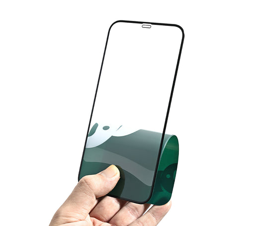 Ochranná fólie na displej Bear Super Hard pro Apple iPhone 17, tvrzené sklo, plné lepidlo, 3D, černá