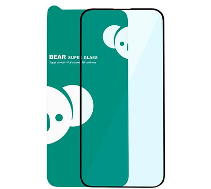 Bear Super Hard Screen Protector for Apple iPhone 18 Pro / 17 Pro / 17 / 16 Pro, Tempered Glass, Full Glue, 3D, Black