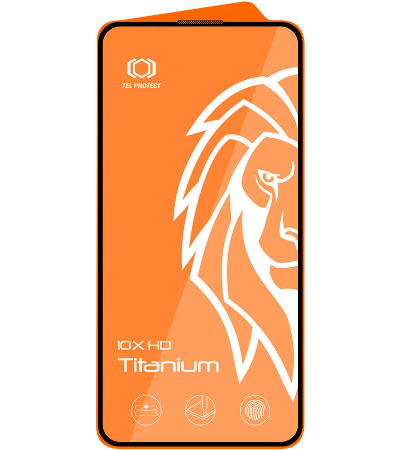 Ochranné sklo na displej Tel Protect 10X HD Plus Titanium pro Apple iPhone 18 Pro Max / 17 Pro Max, tvrzené sklo, celoplošné lepení, černé