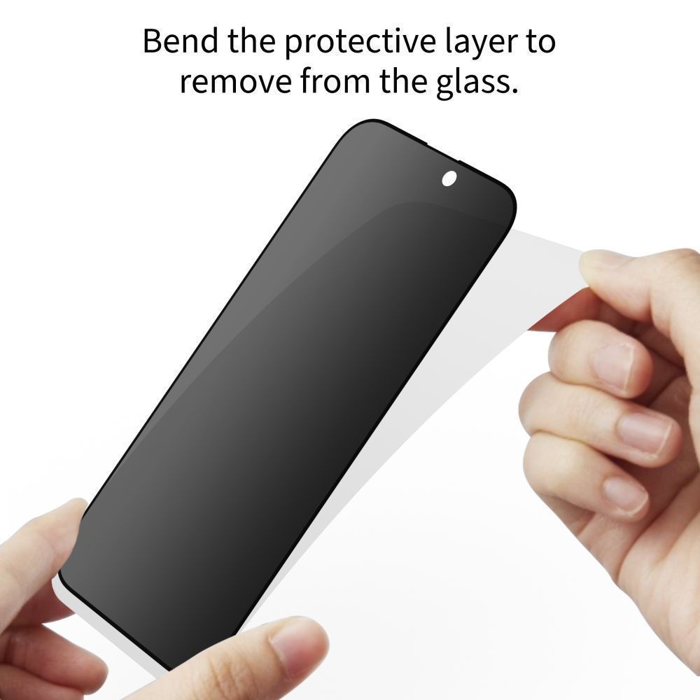 Ochranná fólie na displej Privacy Tech-Protect Spy+ pro Samsung Galaxy S26 Plus S947, Tvrzené sklo, Full Glue, Sada 2 kusy