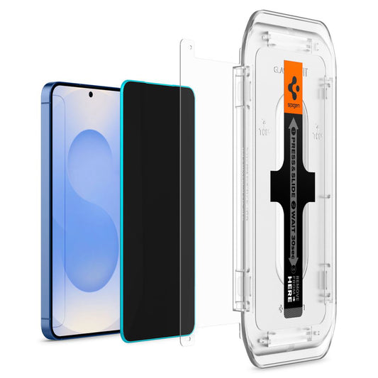 Ochranná fólie na displej Privacy Spigen GlastR EZ FIT HD pro Samsung Galaxy S25 S931 / S24 S921, tvrzené sklo, plné lepidlo, sada 2 kusy
