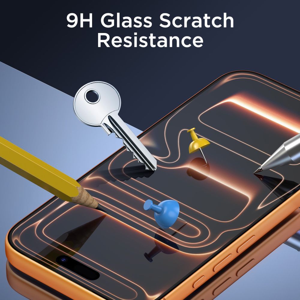 Ochranná fólie na displej Tech-Protect pro Apple iPhone 17 Pro / 17 / 16 Pro, Tvrzené sklo, Full Glue, Sada 10 kusů