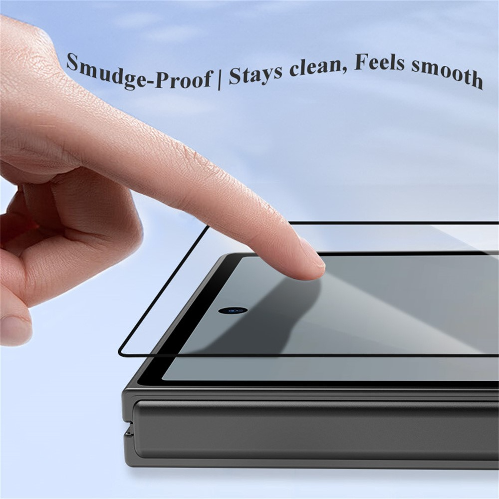 Ochranná fólie na vnější displej Lereach pro Samsung Galaxy Z Fold8 Ultra F976 / Z Fold7 F966, tvrzené sklo, plné lepidlo, černá