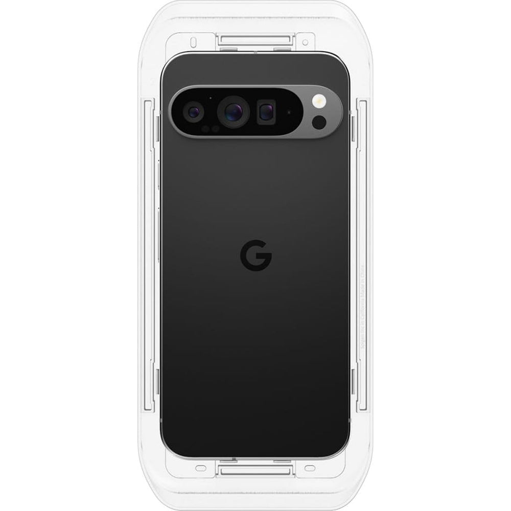 Ochranná fólie na displej Spigen GlastR EZ FIT pro Google Pixel 9 Pro XL, Tvrzené sklo, Full Glue, Sada 2 kusy