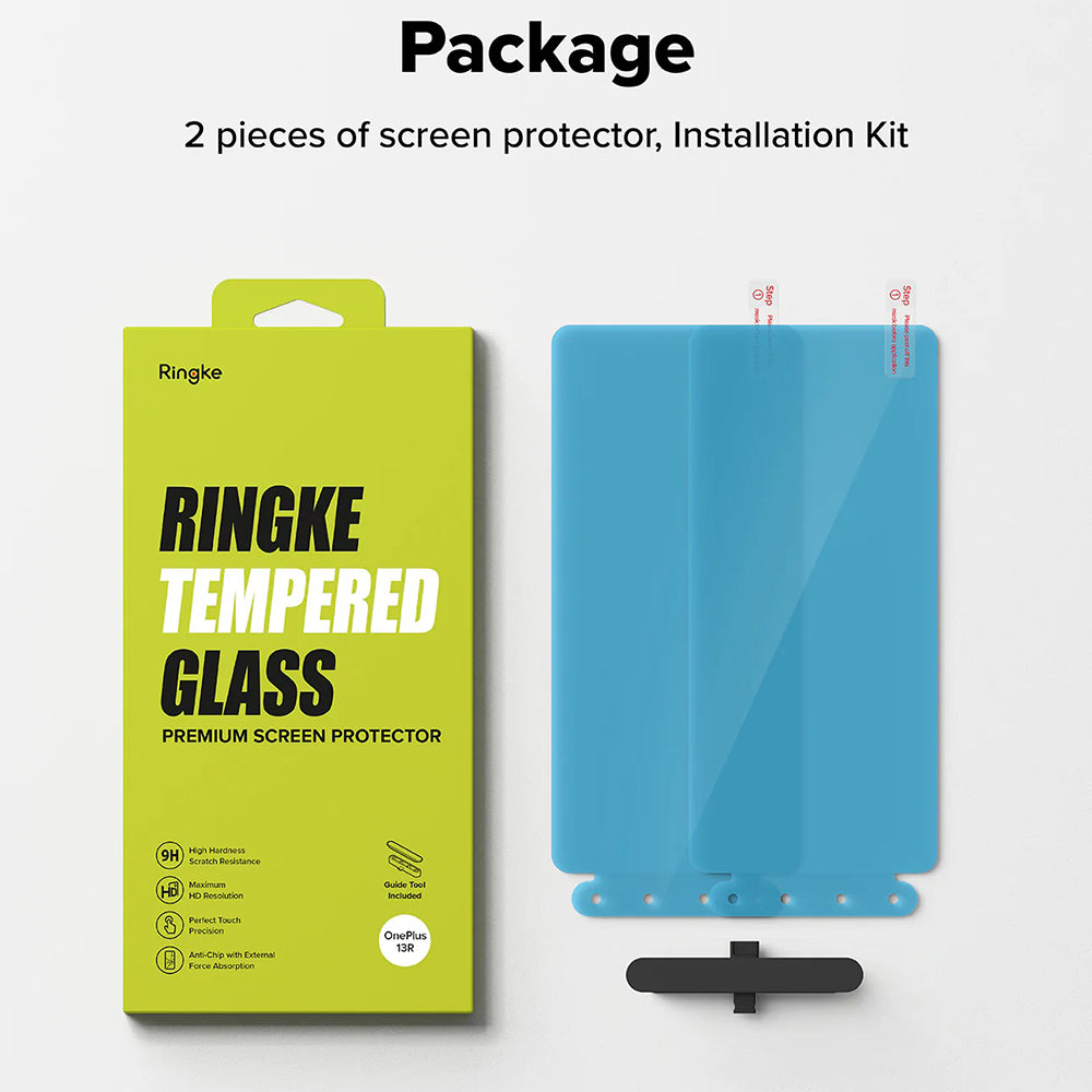 Ochranná fólie Ringke na displej pro OnePlus 13R, Tvrzené sklo, Full Glue, Sada 2 kusy