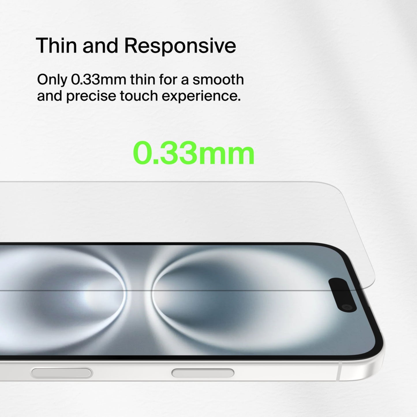 Ochranná fólie na displej Belkin ScreenForce TemperedGlass pro Apple iPhone 16 / 15 / 14 Pro, tvrzené sklo, plné lepidlo OVA135zz