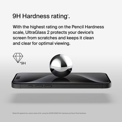 Ochranná fólie na displej Belkin ScreenForce UltraGlass 2 pro Apple iPhone 15 Pro Max, tvrzené sklo, Full Glue OVA134zz