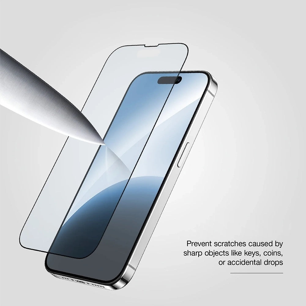 Ochranná fólie na displej Anank 10X Reinforced CG pro Apple iPhone 17 Pro, Tvrzené sklo, Full Glue, 2.5D, Černá